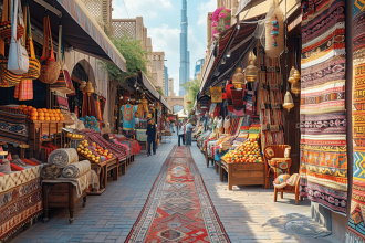 Habitants de Dubaï dans un cadre urbain moderne et dynamique