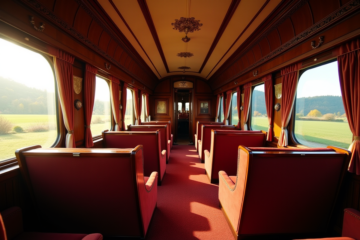 Compartiment luxueux intérieur du Orient Express