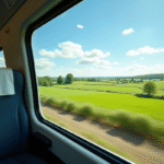 TGV moderne roulant dans la campagne française ensoleillée